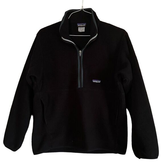 Patagonia Other - Patagonia Men's Synchilla Marsupial Pullover 1/2 Zip Black Fleece Sweater M